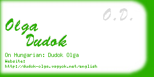 olga dudok business card